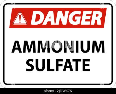 Danger symbole sulfate d'ammonium sur fond blanc Illustration de Vecteur