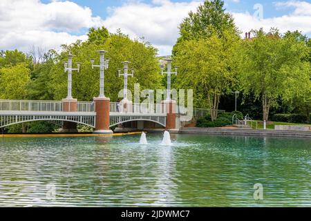 Scènes autour de la foire mondiale de 10 hectares parc public centre-ville de Knowville c'était la dernière foire mondiale réussie qui s'est tenue en Amérique en 1982 et la première veille Banque D'Images