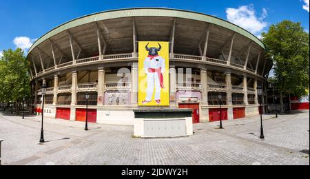 Pampelune, Espagne - 6 mai 2022 - Stade de combat de taureaux à Pampelune Banque D'Images