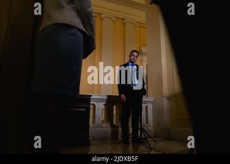 Washington, États-Unis. 23rd juin 2022. Jour 5 de l'audition du Comité spécial chargé d'enquêter sur l'attaque de 6 janvier contre le Capitole des États-Unis à Washington, DC, jeudi, 23 juin 2022. (Photo de Cheriss May/Sipa USA/Sipa USA) crédit: SIPA USA/Alay Live News Banque D'Images