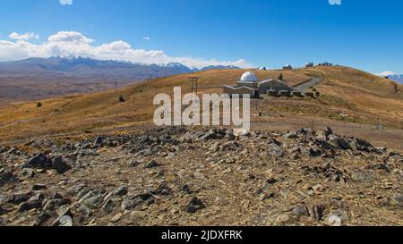 Tekapo, Nouvelle-Zélande - 4 février 2015 : Centre de recherche astronomique de l'Université de Canterbury à l'Observatoire du Mont John Banque D'Images