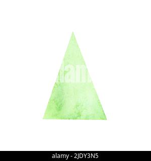 Arbre de Noël abstrait isolé sur fond blanc. Illustration de Noël aquarelle dessinée à la main. Art pour la décoration de design, carte de voeux, textiles, pri Banque D'Images