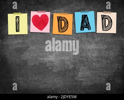 J'aime le concept de père et de père heureux. Pour votre conception. Banque D'Images