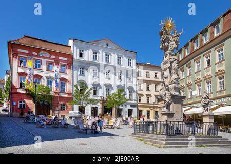 Spalicek a divadlo Husa na Provazku, Zelny trh, Brno, Ceska republika / Husa na provázku théâtre et Spalice, marché de Zelny, Brno, Moravia, repub tchèque Banque D'Images