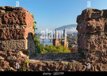 Mildenburg avec l'église paroissiale Saint-James, Miltenberg, Bavière, Franconie, Allemagne, Miltenberg am main, Bavière, Allemagne Banque D'Images