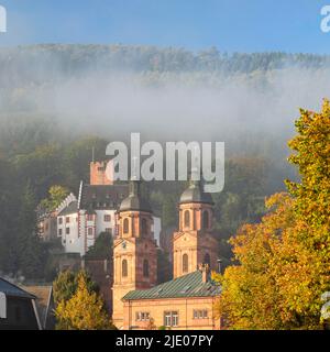 Mildenburg avec l'église paroissiale Saint-James, Miltenberg, Bavière, Franconie, Allemagne, Miltenberg am main, Bavière, Allemagne Banque D'Images