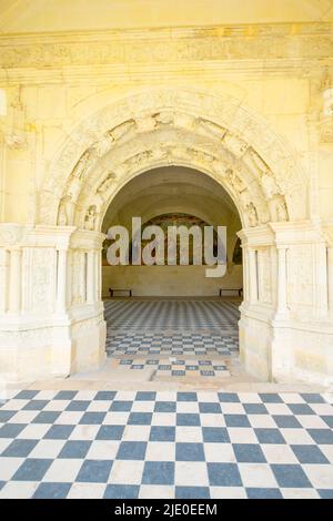 L'Abbaye royale de notre-Dame de Fontevraud ou Fontevrault (en français : abbaye de Fontevraud) était un monastère dans le village de Fontevraud-l'Abbaye, à proximité Banque D'Images