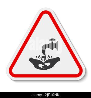 Symbole se laver les mains s'il vous plaît isoler sur fond blanc,Illustration vectorielle EPS.10 Illustration de Vecteur