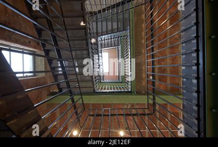 Escalier. 16 Chart Street Engineers Office, Londres, Royaume-Uni. Architecte: Ian Chalk Architects , 2022. Banque D'Images