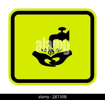 Symbole se laver les mains s'il vous plaît isoler sur fond blanc,Illustration vectorielle EPS.10 Illustration de Vecteur