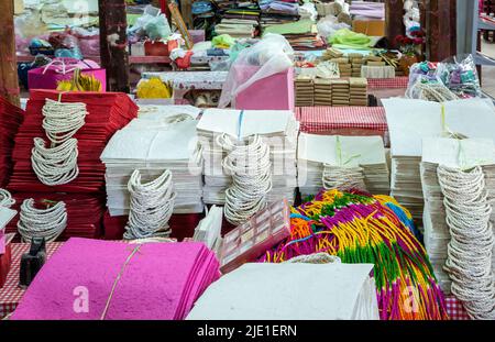 Magasin de papier Mulberry (saa), près de Chiang Mai, Thaïlande Banque D'Images