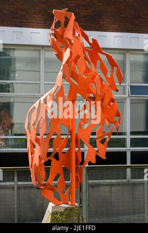 La Combustion '' par Marshall Hall, 1994. Le bâtiment, Renold UMIST campus, Université de Manchester, Manchester, Angleterre, RU Banque D'Images