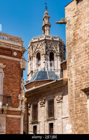 La cathédrale de Valence qui abrite le Saint Chalice Banque D'Images