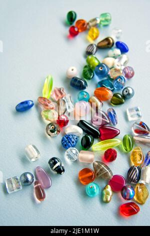Diverses perles de verre Banque D'Images