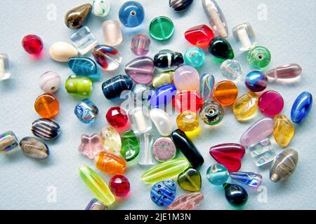 Perles de verre coloré Banque D'Images