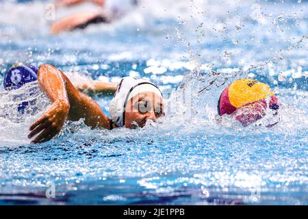 SZEGED, HONGRIE - JUIN 24: Bayley Weber des États-Unis pendant les Championnats du monde de la FINA Budapest 2022 match entre les États-Unis d'Amérique et l'Argentine sur 24 juin 2022 à Szeged, Hongrie (photo par Albert Ten Hove/Orange Pictures) Credit: Orange pics BV/Alay Live News Banque D'Images