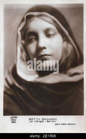 Portrait de Betty Bronson comme la Sainte Vierge à Ben-Hur (1925) - actrice de cinéma hollywoodienne silencieuse Banque D'Images