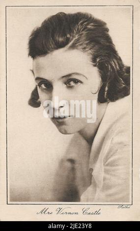 Portrait de Mme Vernon Castle (Irene Castle) - cinéma américain avant l'ère hollywoodienne Banque D'Images