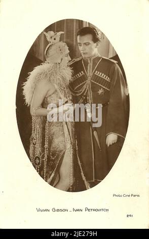 Portrait de Vivian Gibson et Ivan Petrovitch - cinéma allemand de l'époque de weimar (1918 - 1935) Banque D'Images