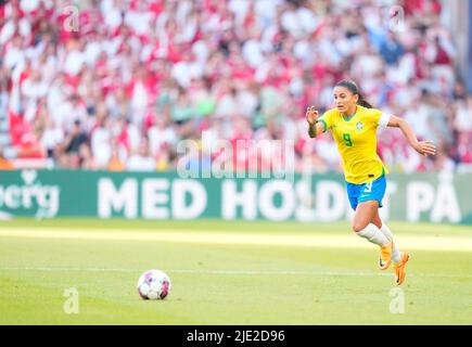 Stade Parken, Copenhague, Danemark. 24th juin 2022. Pre Women's EURO 2022 friendly au Parken Stadium, Copenhague, Danemark. Ulrik Pedersen/CSM/Alay Live News Banque D'Images