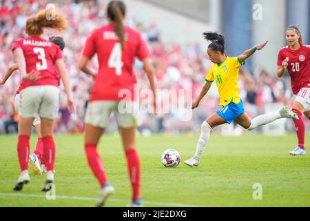 Stade Parken, Copenhague, Danemark. 24th juin 2022. Pre Women's EURO 2022 friendly au Parken Stadium, Copenhague, Danemark. Ulrik Pedersen/CSM/Alay Live News Banque D'Images