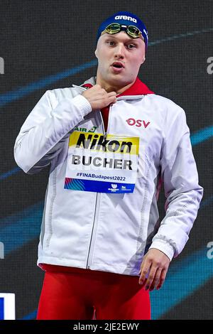 Budapest, Hongrie. 24th juin 2022. BUCHER Simon AUT100m Butterfly Men final natation FINA 19th Championnats du monde Budapest 2022 Budapest, Duna Arena 24/06/22 photo Andrea Staccioli/Deepbluemedia/Insidefoto crédit: Insidefoto srl/Alamy Live News Banque D'Images