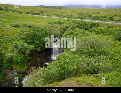 Chute d'eau de Lealt, île de Skye Banque D'Images