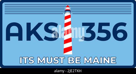 Plaques d'immatriculation de véhicule marquant dans l'illinois aux États-Unis d'Amérique, plaques d'immatriculation de véhicule.numéros d'immatriculation de véhicule de différents États américains. Imprimé vintage Illustration de Vecteur