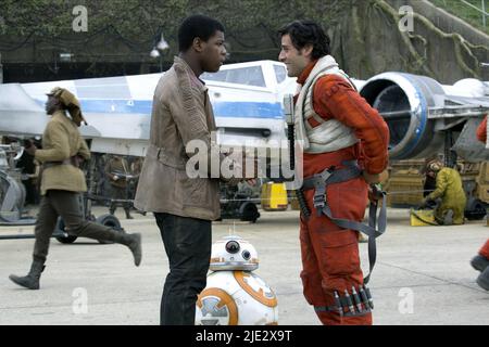 JOHN BOYEGA, OSCAR ISAAC, Star Wars : Episode VII - LA FORCE se réveille, 2015 Banque D'Images