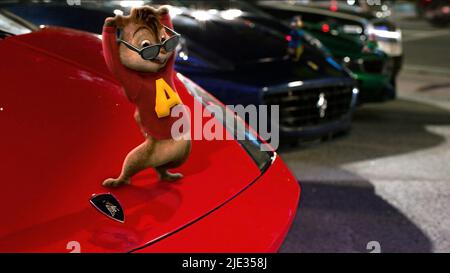 ALVIN, ALVIN ET LES CHIPMUNKS : LA PUCE ROUTIÈRE, 2015 Banque D'Images