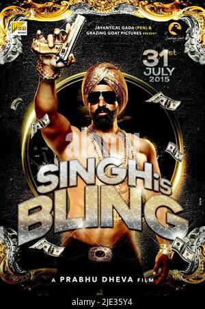 AKSHAY KUMAR AFFICHE, SINGH EST BLIING, 2015 Banque D'Images