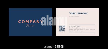 Modèle de carte de visite Design abstrait moderne icône couleur pour le luxe Présentation de simple identité d'entreprise concept minimal élégant marque Illustration de Vecteur