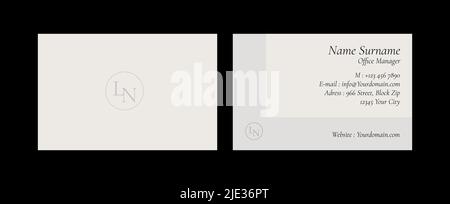 Modèle de carte de visite Design abstrait moderne icône couleur pour le luxe Présentation de simple identité d'entreprise concept minimal élégant marque Illustration de Vecteur