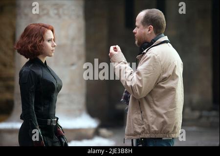 JOHANSSON,WHEDON, AVENGERS: AGE OF ULTRON, 2015 Banque D'Images