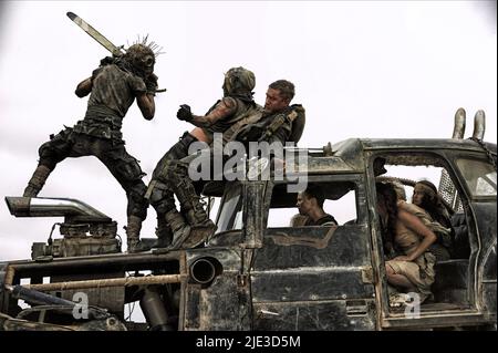 HARDY,THERON,EATON, MAD MAX: FURY ROAD, 2015 Banque D'Images