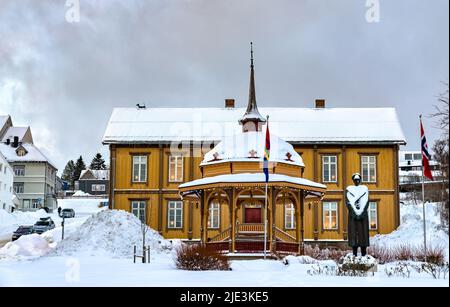 Ancienne mairie de Tromso en Norvège polaire Banque D'Images