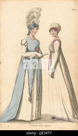 Magazine des Fashions féminins de Londres et de Paris. N° 17: London full robe, éditeur: Richard Phillips, Londres, 1798 - 1806, papier, gravure, hauteur 213 mm × largeur 130 mm Banque D'Images