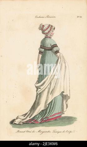 Magazine des Fashions féminins de Londres et de Paris. N° 19: Costume parisien, éditeur: Richard Phillips, Londres, 1798 - 1806, papier, gravure, hauteur 213 mm × largeur 130 mm Banque D'Images