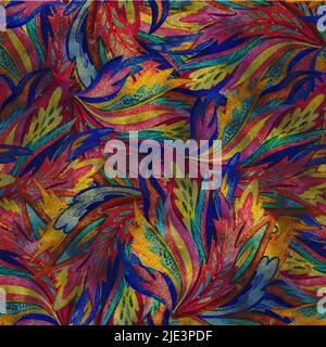 Motif psychédélique coloré et branché pour le design et la décoration. Banque D'Images