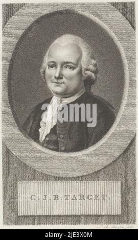 Portrait de Guy-Jean-Baptiste Target, Lambertus Antonius Claessens, c. 1792 - c. 1808, imprimerie: Lambertus Antonius Claessens, (mentionné sur l'objet), Amsterdam, c. 1792 - c. 1808, papier, gravure, gravure, h 225 mm - l 117 mm Banque D'Images