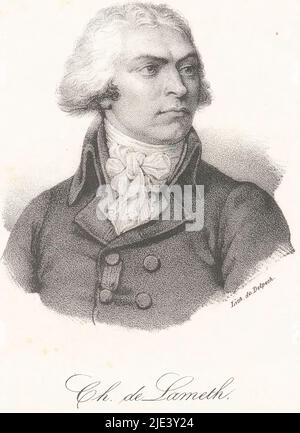 Portrait de Charles-Malo-François de Lameth, anonyme, veuve Delpech (Naudet), à partir de 1818 - à partir de 1842, imprimerie: Anonyme, imprimeur: veuve Delpech (Naudet), (mentionné sur objet), Paris, à partir de 1818 - à partir de 1842, papier, h 274 mm - largeur 180 mm Banque D'Images