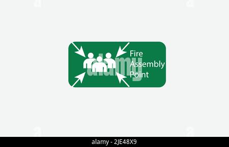 Logo Fire Assembly point Vector Illustration de Vecteur