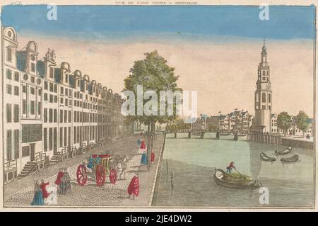 Vue du Montelbaanstoren et du Binnenkant à Amsterdam, Basset, 1700 - 1799, numéroté: 121., éditeur: Basset, (Mentionné sur l'objet), imprimerie: Anonyme, éditeur: Paris, imprimerie: France, 1700 - 1799, papier, gravure, pinceau, h 292 mm × l 419 mm Banque D'Images