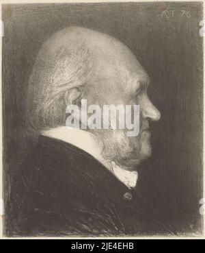 Portrait de Nicolaas Beets, Jan Veth, 1891, imprimerie: Jan Veth, (mentionné sur l'objet), 1891, papier, h 383 mm × l 330 mm, FTZYC DOCTYPE Banque D'Images