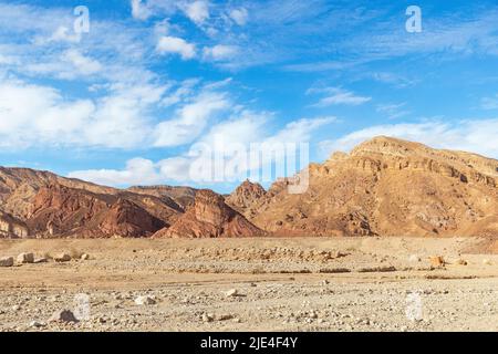 Magnifique Shkhoret Canyon dans le désert d'Arava en Israël Banque D'Images