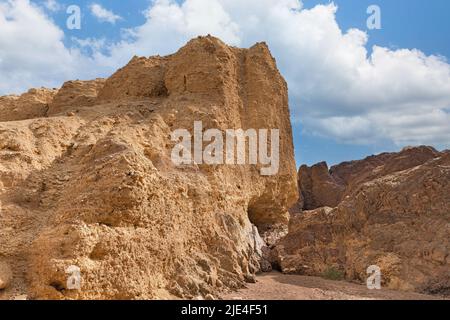 Magnifique Shkhoret Canyon dans le désert d'Arava en Israël Banque D'Images