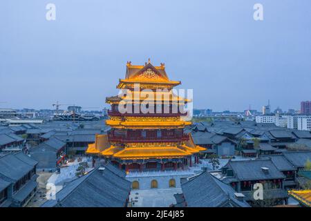 Shandong paysage j ju ville la photographie panoramique de voyage Banque D'Images