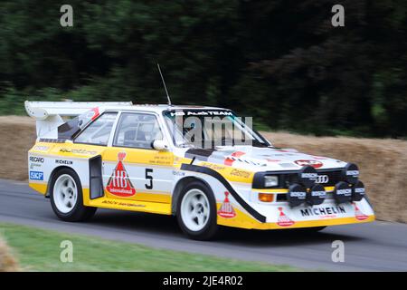 Audi Quattro rallye au Festival of Speed de Goodwood, Sussex, Royaume-Uni Banque D'Images