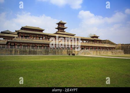 Zhejiang jinhua dongyang hengdian studios tourisme zone pittoresque pavillons Banque D'Images