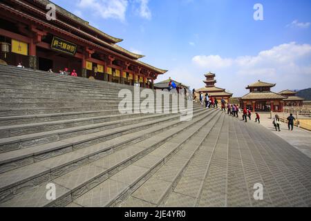 Zhejiang jinhua dongyang hengdian studios tourisme zone pittoresque pavillons Banque D'Images